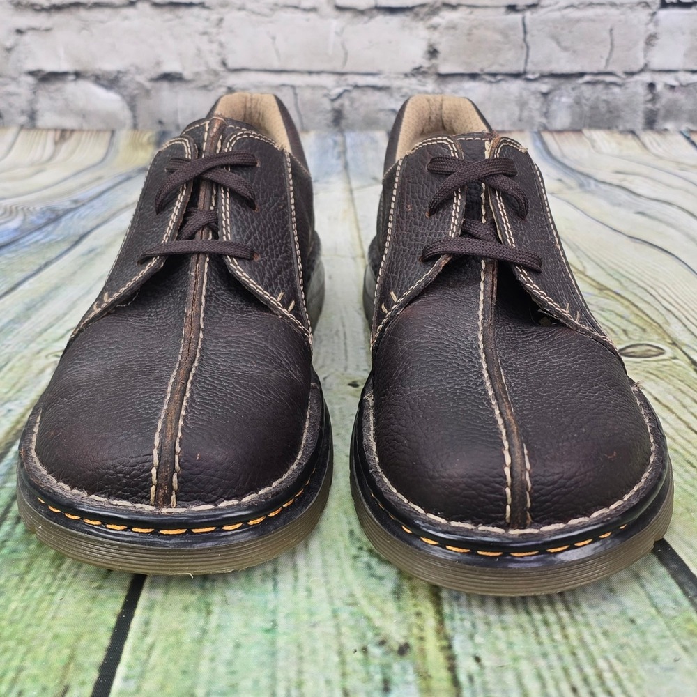 Dr. Martens Zak 3 Eye Butt Seam Oxfords Mens 11 Brown Leather Casual Shoes 11232 - Picture 4 of 9